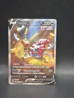 Hoopa V GG53/GG70 Holo V Rare Crown Zenith Galarian Gallery Pokemon - Image 1