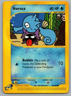 Horsea 84/147 Common Aquapolis Pokemon Lightly Played - Image 1