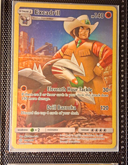 Pokemon TCG Excadrill 246/236 SM Cosmic Eclipse Secret Rare Full Art Holo EN - Image 1