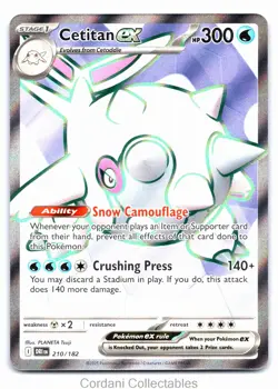 Cetitan ex 210/182 Full Art Destined Rivals Pokemon Near Mint - Image 1