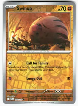 Swinub 077/159 Common Journey Together Pokemon Reverse Holo Near Mint - Image 1