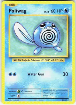 Poliwag 23/108 Common Evolutions Pokemon Near Mint - Image 1