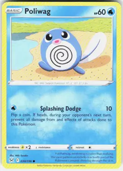 Poliwag 030/196 Common Lost Origin Pokemon Near Mint - Image 1