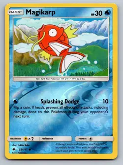 Magikarp 32/147 Common Burning Shadows Pokemon Reverse Holo Near Mint - Image 1