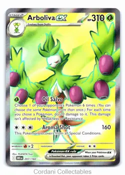 Arboliva ex 207/182 Full Art Destined Rivals Pokemon Near Mint - Image 1