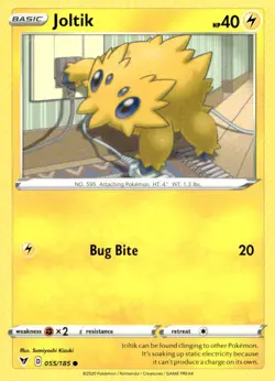 Joltik 055/185 Common Vivid Voltage Pokemon Lightly Played - Image 1