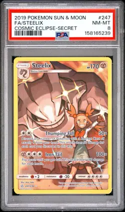 Pokemon Steelix Secret Rare Full Art Holo PSA 8 Graded Near Mint - Mint - Image 5