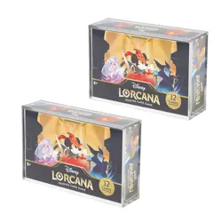 2Pcs Booster Box Acrylic Display Cases for Disney Lorcana Slide Magnetic Close - Image 1