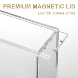 2Pcs Booster Box Acrylic Display Cases for Disney Lorcana Slide Magnetic Close - Image 3