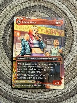 GWEN STACY / GHOST-SPIDER (Borderless) - Mythic - Marvel's Spiderman (SPM) MTG - Image 1