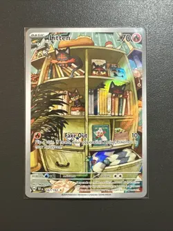 Pokemon TCG Litten Temporal Forces Illustration Card 167/162 Near Mint Condition - Image 1