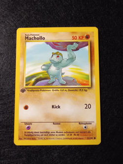 Pokemon Card - Machop Machollo German 1st Edition Base Set 52/102 Common - Image 1