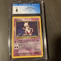 Mewtwo Base Set Holo CGC 4 - Rare 10/102 WOTC 1999 Vintage Pokemon Card - Image 1