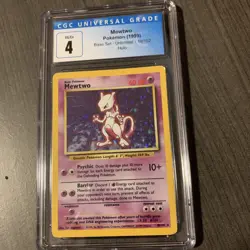 Mewtwo Base Set Holo CGC 4 - Rare 10/102 WOTC 1999 Vintage Pokemon Card - Image 2