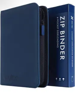 Vault X 4 Pocket Zip Binder 160 Cards Exo Tec Material 20 Side Loading blue - Image 1