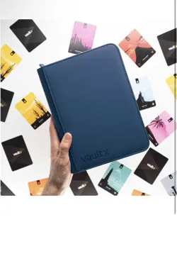 Vault X 4 Pocket Zip Binder 160 Cards Exo Tec Material 20 Side Loading blue - Image 3