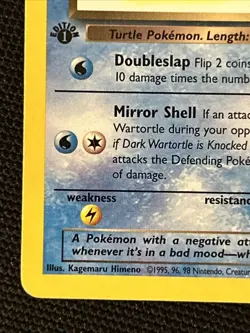 Dark Wartortle 46/82 (1st Edition) *Near Mint* Team Rocket ‘Never Played Card’ - Image 2