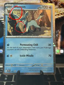 Pokemon Glaceon 171 Double Swirl Holo Promo Card Cosmos 💫💫 - Image 2