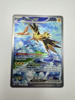 Pokemon Card TCG Zapdos ex 202/165 Full Art Special Illustration Rare 151 NM - Image 1