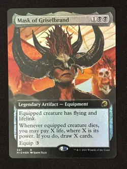 1x MTG Mask of Griselbrand (Extended Art, Foil) - Innistrad: Midnight Hunt (MID) - Image 1