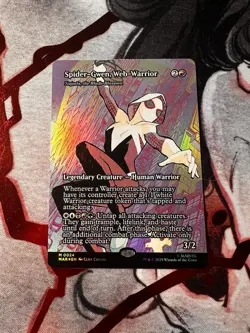 Spider-Gwen, Web-Warrior - Najeela, the Blade-Blossom (Borderless) NM MTG - Image 1
