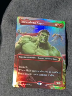 MTG Hulk, Always Angry (Borderless) [Marvel Super Heroes Commander] Foil Near Mi - Image 1