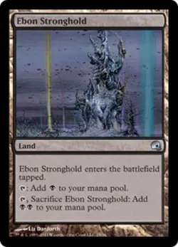 Ebon Stronghold -Foil Light Play MTG Premium Deck Series: Graveborn - Image 1