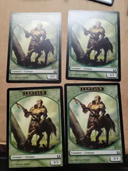 4x Centaur Token Return to Ravnica LP/NM MTG Magic 7/12 Playset Green Creature - Image 1