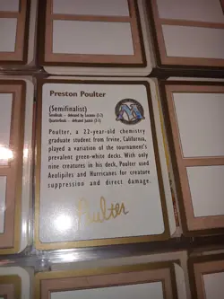 MTG 8 BLANK FILLER CARDS+ PLAYER CARD POULTER! PRO TOUR NEW YORK TOURNAMENT 1996 - Image 3