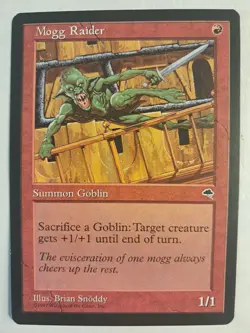 Mogg Raider Tempest Magic the Gathering MTG Red Goblin Common LP BULK DISCOUNT - Image 1
