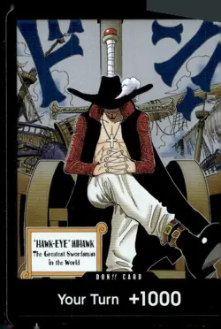 DON!! Card (Dracule Mihawk) DON!! The Azure Sea's Seven One Piece Foil Near Mint - Image 1