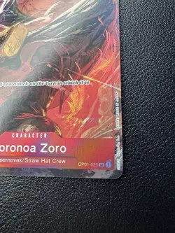 *Pre-errata* Roronoa Zoro OP01-025 SR Alternate Art - One Piece Romance Dawn NM - Image 5