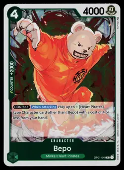 Bepo OP01-049 Rare Romance Dawn One Piece Near Mint - Image 1