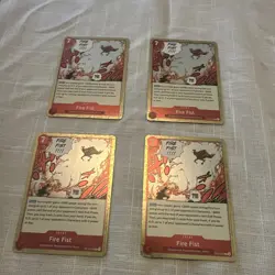 4x Fire Fist OP15-020 R Foil - One Piece TCG English Playset Red Blue Lucy - Image 1