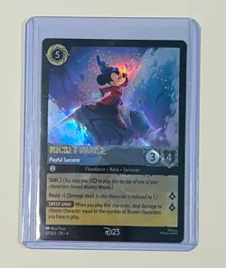Ravensburger Disney Lorcana TCG Mickey Mouse Playful Sorcerer 07/D23 - Image 1