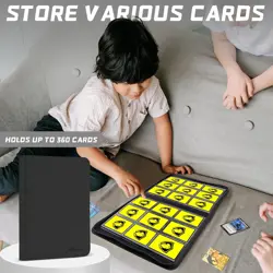 Black Trading Card Binder 9 Pocket 360 Album for Pokemon MTG Sports TCG - Image 3