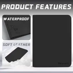 Black Trading Card Binder 9 Pocket 360 Album for Pokemon MTG Sports TCG - Image 4