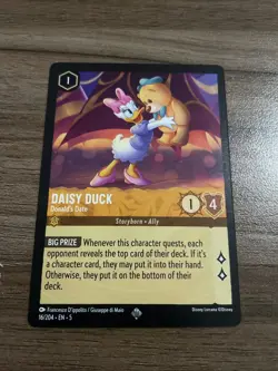Disney Lorcana TCG Daisy Duck - Donald's Date 16/204 Amber - Super Rare Non-Foil - Image 1