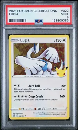 2021 POKEMON CELEBRATIONS #022 LUGIA PSA 9 - Image 1