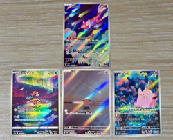 Pokemon Japanese AR 4 Card Clefairy Cleffa Keldeo Minior Full Art Holo NM - Image 1