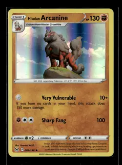 Pokemon Hisuian Arcanine 084/196 Lost Origin Holo Rare 2 Card Lot - Image 1