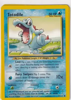 Pokemon Card Trading Card Neo Genesis No. 81/111 Totodile English - Image 1