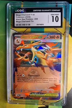 Pokemon Mega Charizard Y ex 030 Ultra Rare Black Star Promo - CGC 10 GEM MINT - Image 1