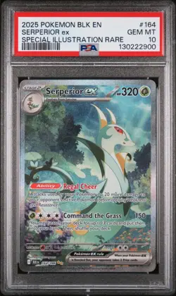 2025 POKEMON BLK EN-BLACK BOLT SPECIAL ILLUSTRATION RARE SERPERIOR EX PSA 10 - Image 1