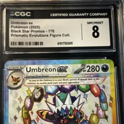 The Pokemon Company Umbreon ex SVP 176 Black Star Promo Holo ENG CGC 8 - Image 2