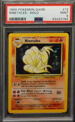 1999 Pokemon Base Set Ninetales PSA 9 Mint Holo 12/102 - Image 1