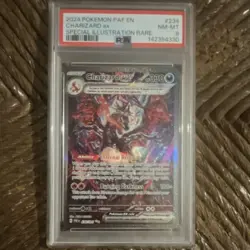 Pokemon Charizard ex 234/091 SV Paldean Fates SIR Holo PSA 8 English 2024 - Image 1
