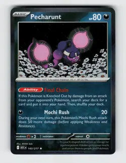 Pecharunt 143/217 - Pokemon - Ascended Heroes - Holo Rare - NM - Image 1