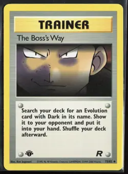 The Boss's Way 73/82 - Pokemon 1st Edition Team Rocket - Uncommon - LP - Image 1