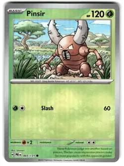 Pinsir (Master Ball Pattern) 003/131 SV: Prismatic Evolutions Pokemon TCG - Image 1